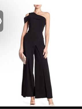 🖤 Marina Formal One-Shoulder Wide Leg Jumpsuit Size 6